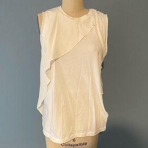 3.1 Philip Lim White Layered Cotton Tank Top